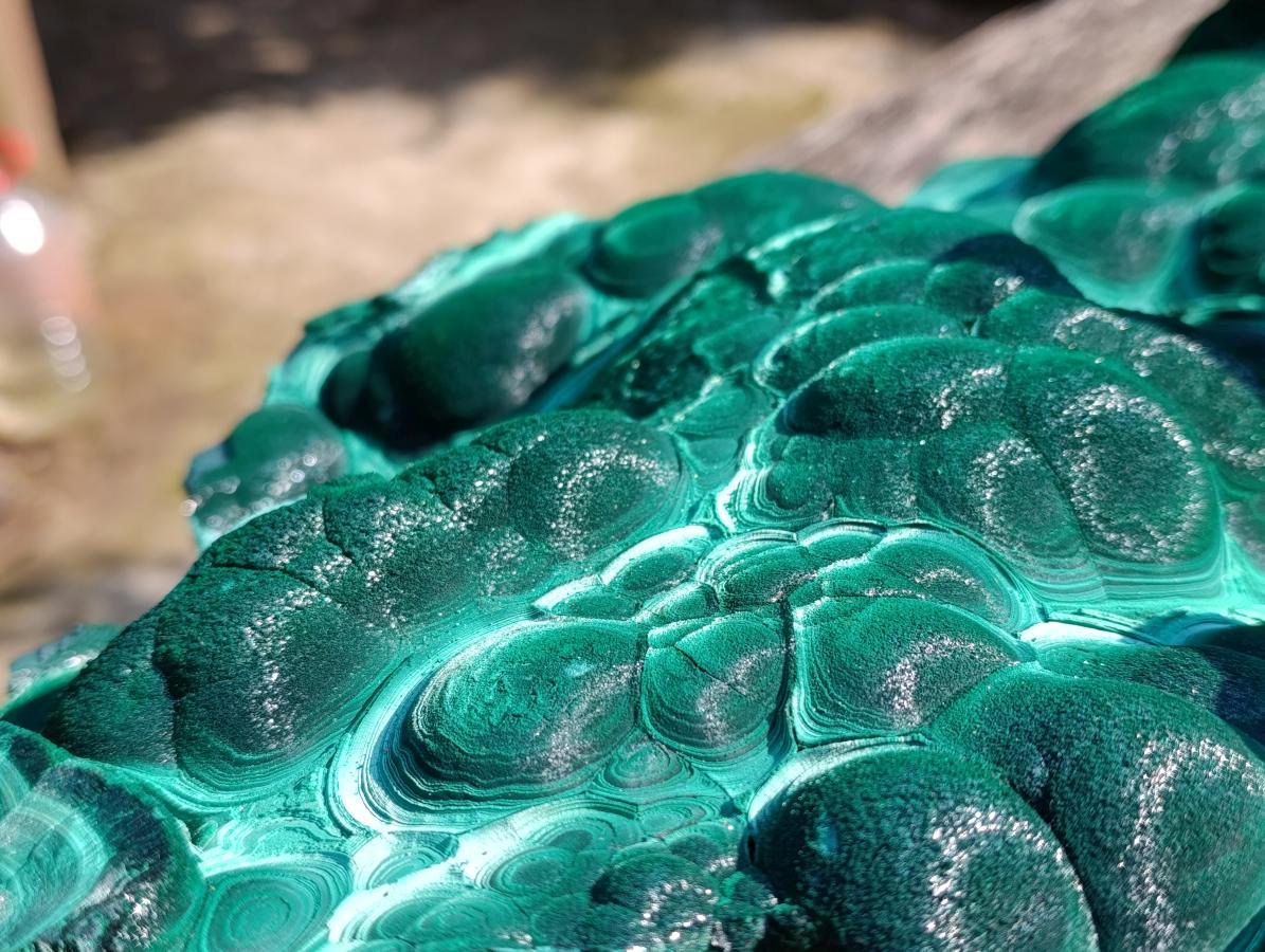 Natural XXL Crystalline Coated Malachite Stalagmite Specimen x 1 From Kolwezi, Congo