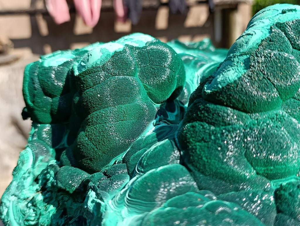 Natural XXL Crystalline Coated Malachite Stalagmite Specimen x 1 From Kolwezi, Congo