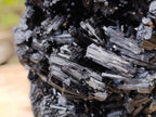 Natural Schorl Black Tourmaline With Hyalite Opal Specimen x 1 From Namibia