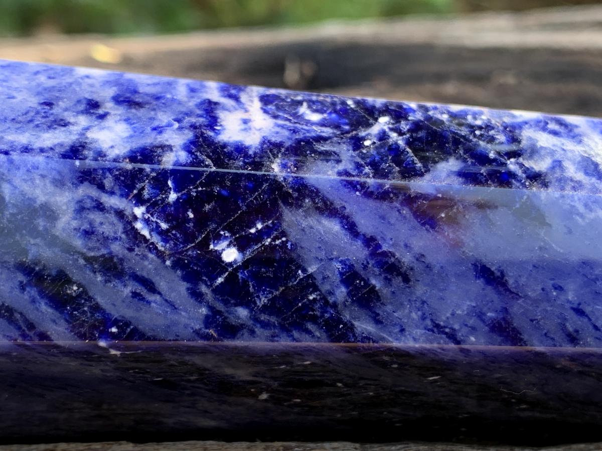 Polished Double Terminated Sodalite Crystal x 1 From Kunene River, Namibia