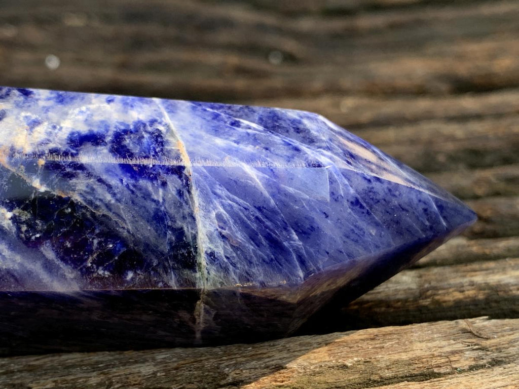 Polished Double Terminated Sodalite Crystal x 1 From Kunene River, Namibia