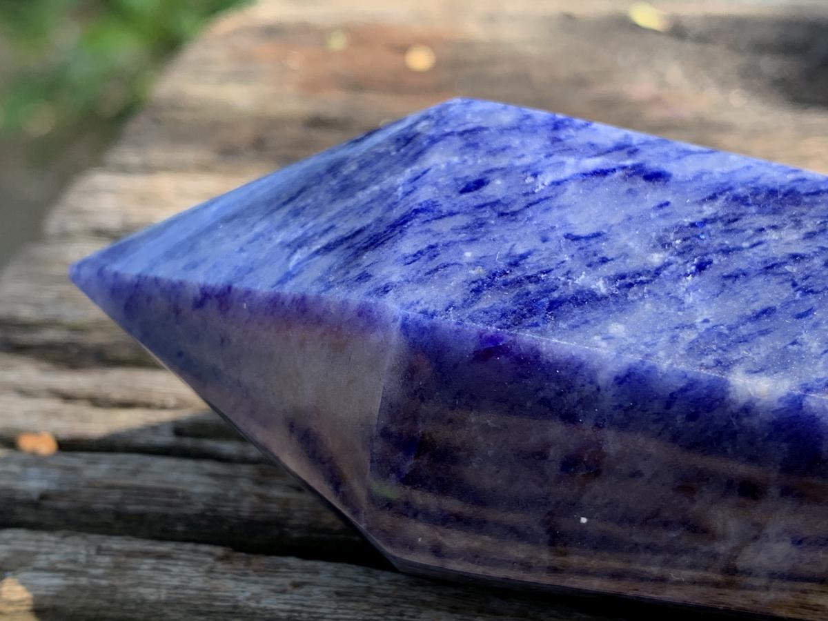Polished Double Terminated Sodalite Crystal x 1 From Kunene River, Namibia