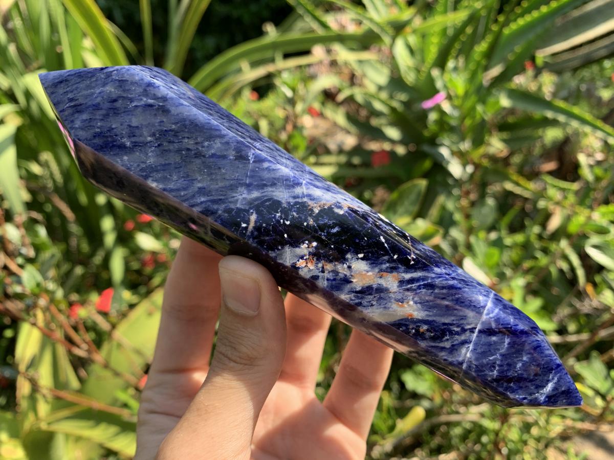 Polished Double Terminated Sodalite Crystal x 1 From Kunene River, Namibia