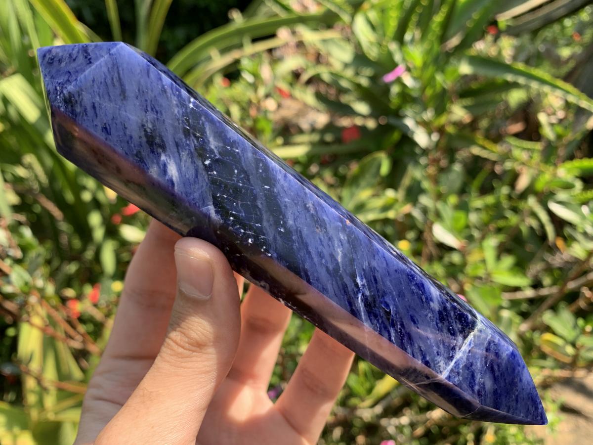 Polished Double Terminated Sodalite Crystal x 1 From Kunene River, Namibia