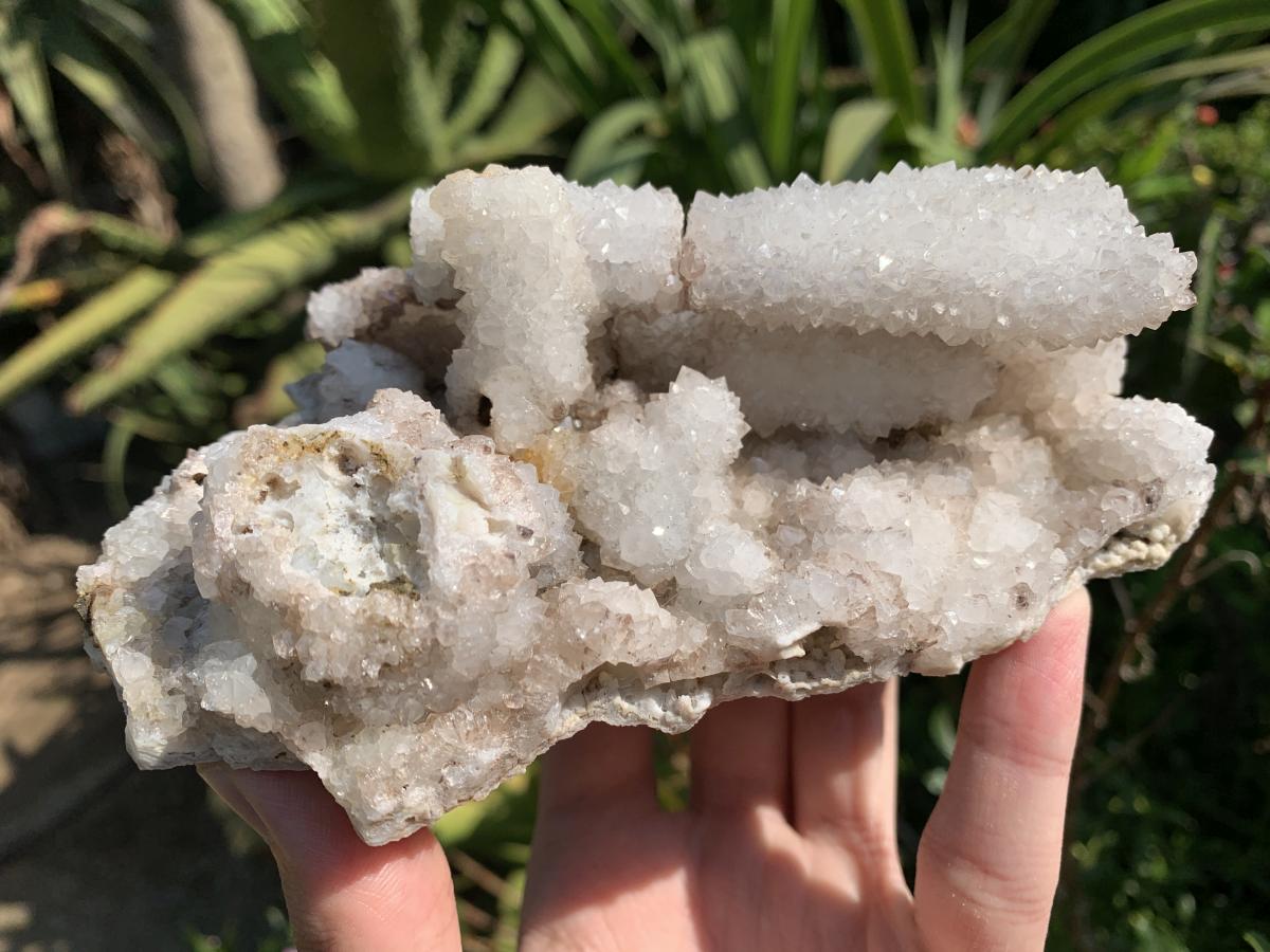 Natural Snow Finger Drusy Coated Calcite Cluster x 1 From Albert's Mountain, Lesotho