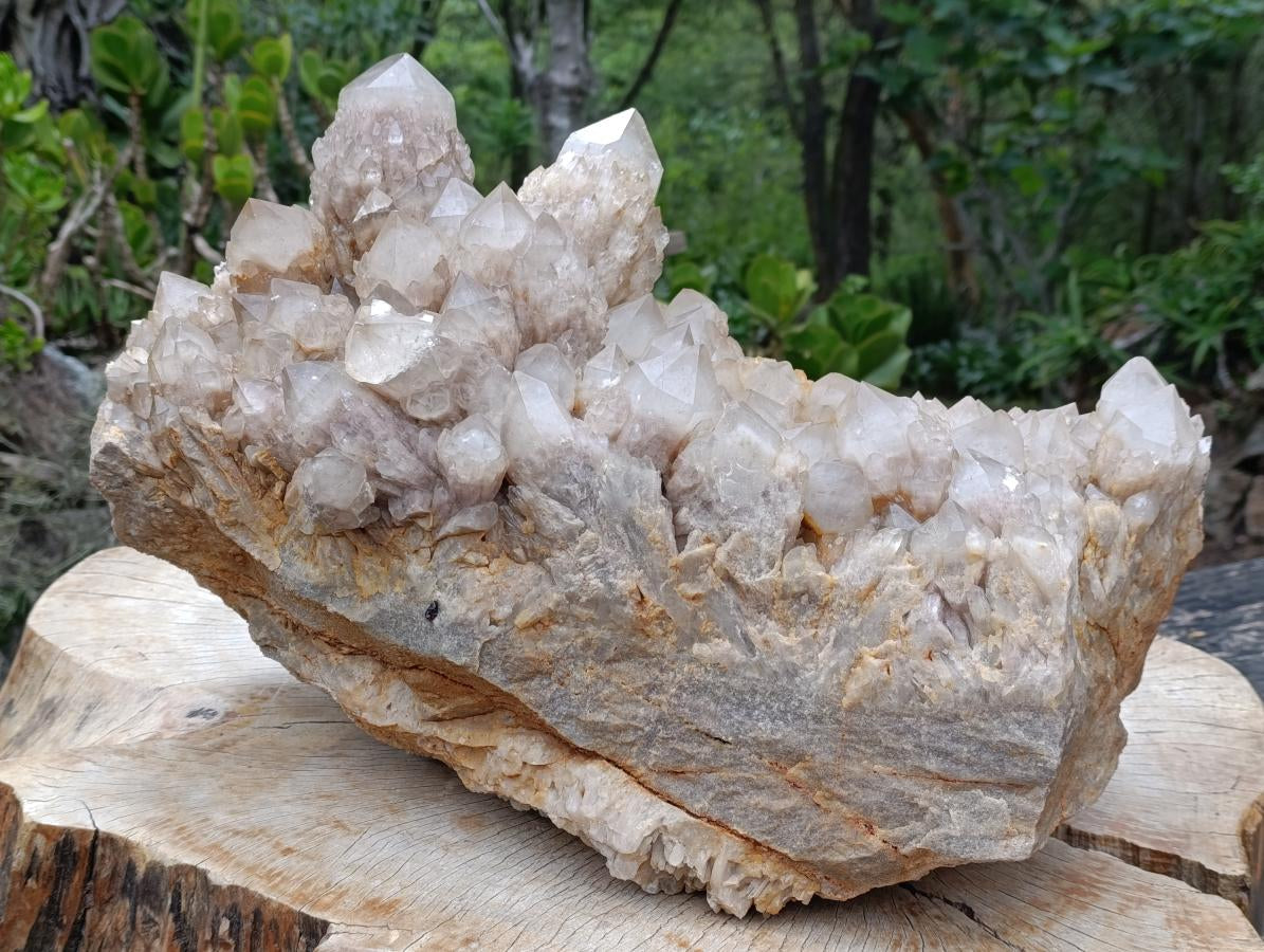 Natural Huge Cascading White Phantom Smokey Quartz Cluster x 1 From Luena, Congo