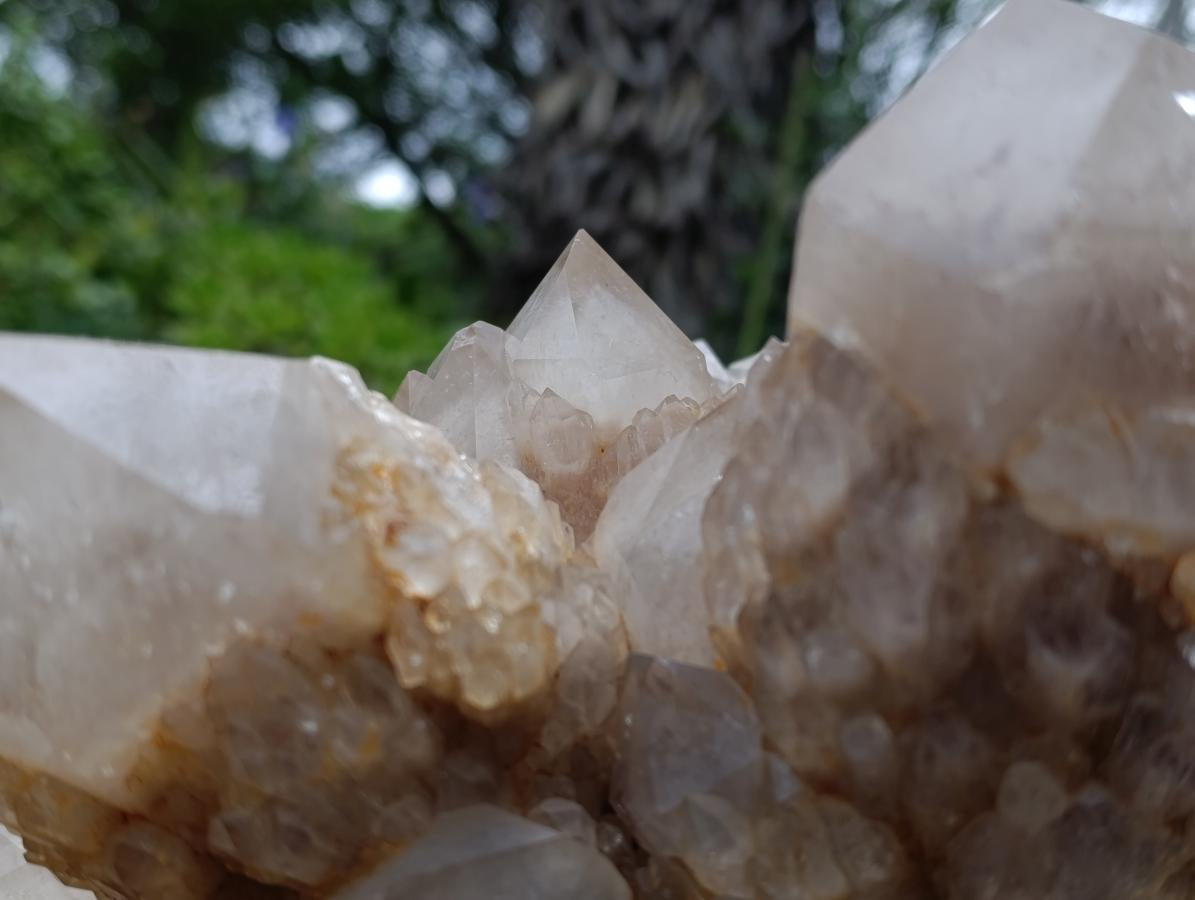 Natural Huge Cascading White Phantom Smokey Quartz Cluster x 1 From Luena, Congo