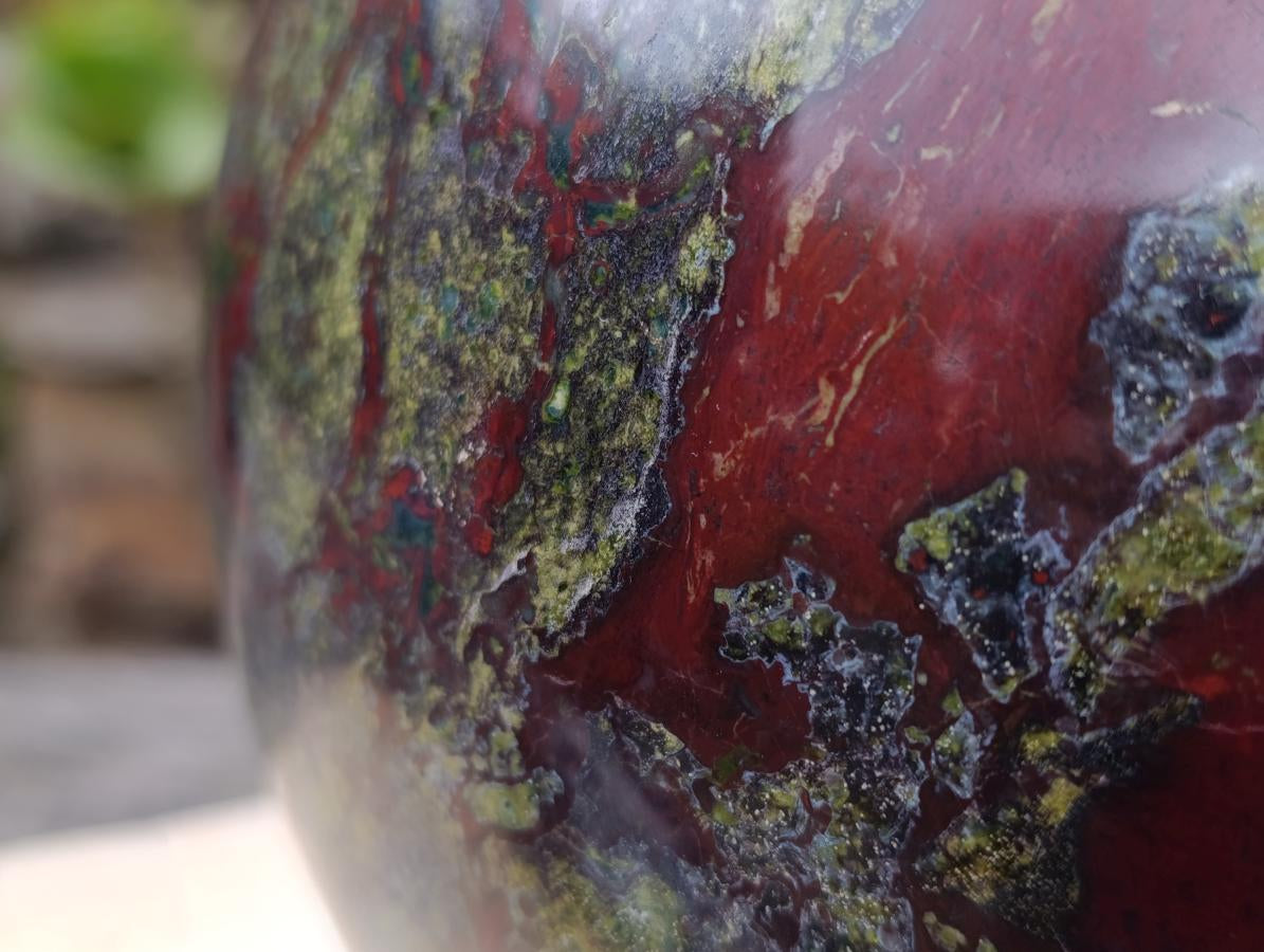 Polished XXL Dragonsblood Stone Sphere x 1 From Tshipise, South Africa