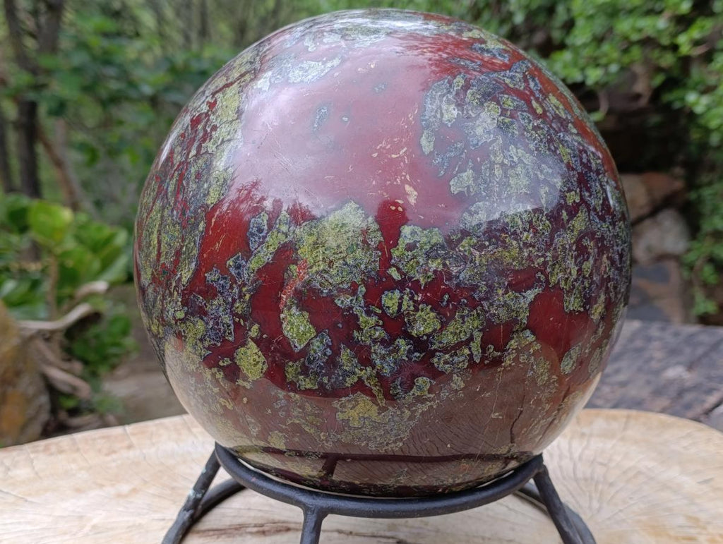 Polished XXL Dragonsblood Stone Sphere x 1 From Tshipise, South Africa