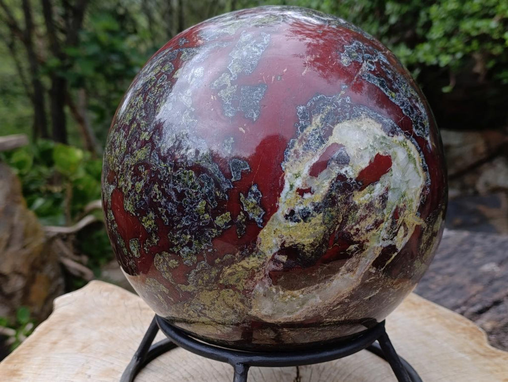 Polished XXL Dragonsblood Stone Sphere x 1 From Tshipise, South Africa