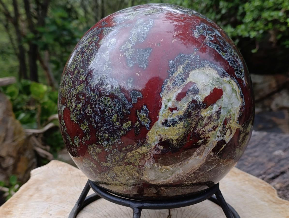 Polished XXL Dragonsblood Stone Sphere x 1 From Tshipise, South Africa