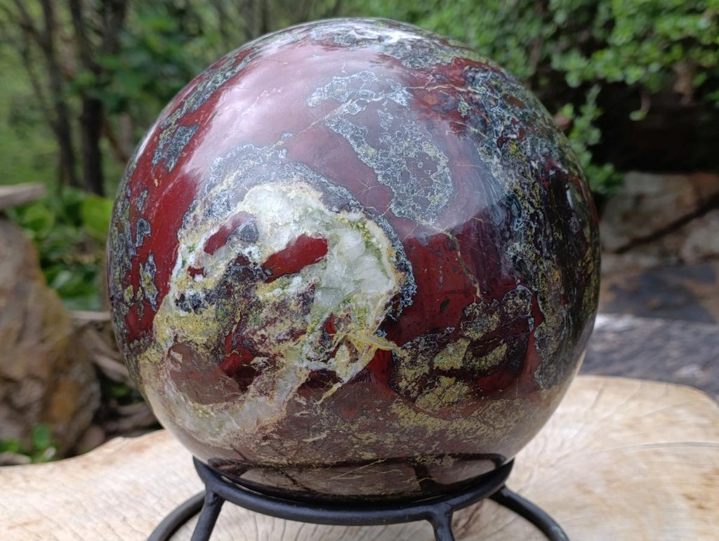 Polished XXL Dragonsblood Stone Sphere x 1 From Tshipise, South Africa