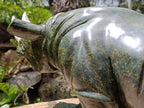 Carved XL Green Verdite Rhino Carving x 1 From Zimbabwe