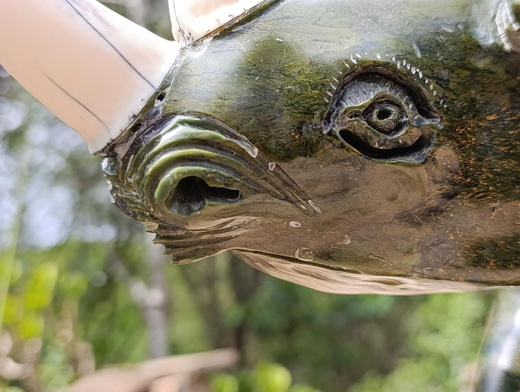 Carved XL Green Verdite Rhino Carving x 1 From Zimbabwe