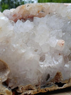 Polished XL Crystal Centre Agate Display Piece x 1 From Maintirano, Madagascar
