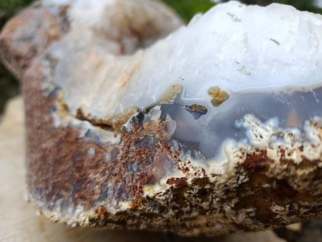 Polished XL Crystal Centre Agate Display Piece x 1 From Maintirano, Madagascar