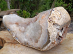 Polished XL Crystal Centre Agate Display Piece x 1 From Maintirano, Madagascar