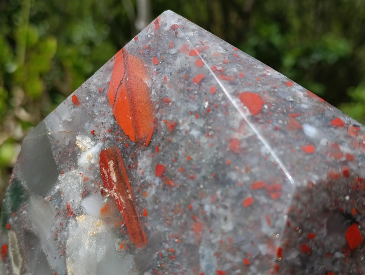 Polished XL Bloodstone with Pyrite Display Piece x 1 From Swaziland