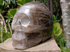 Hand Made Large Smokey Quartz Skull x 1 From Madagascar