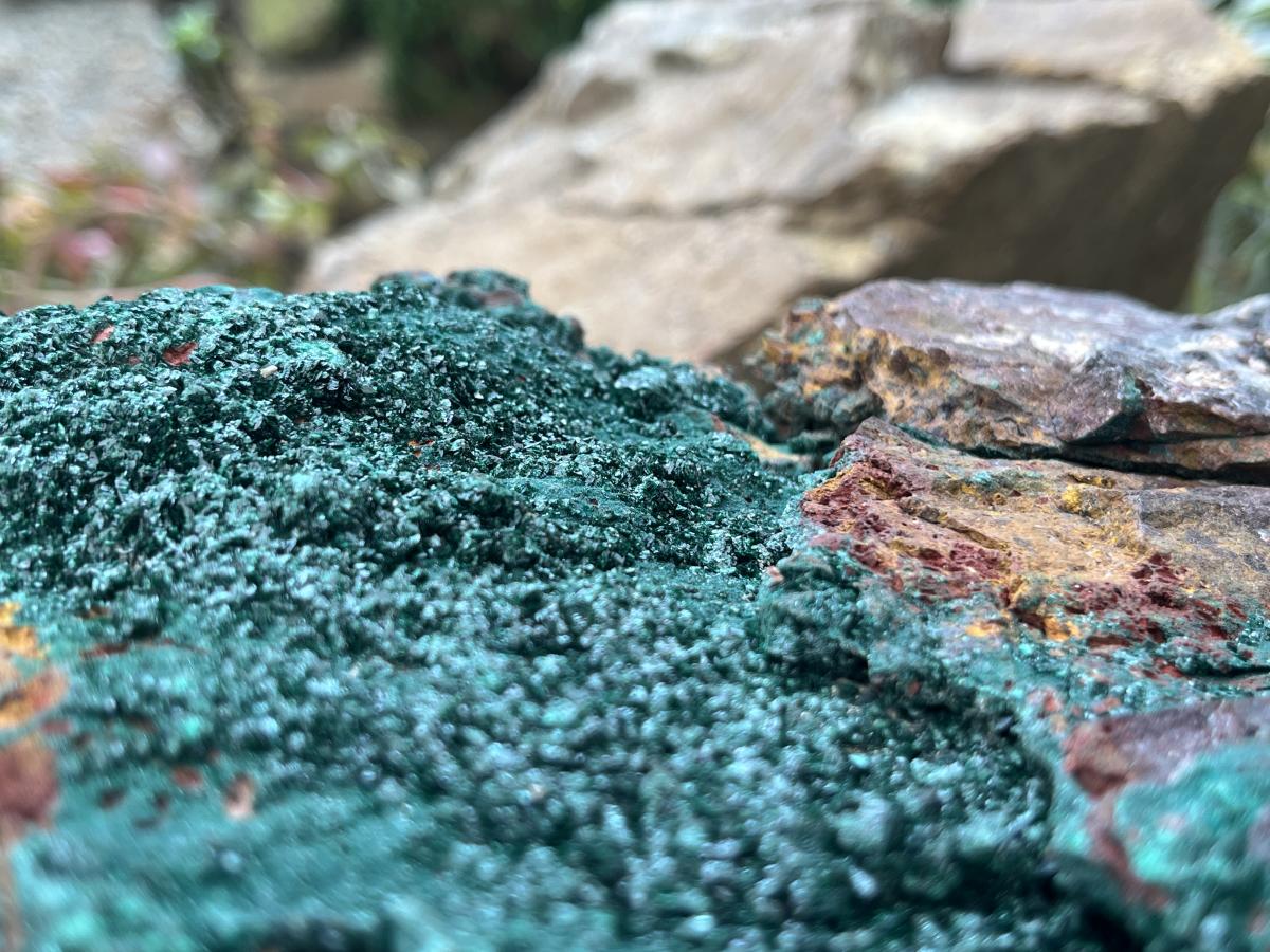 Natural Crystalline Malachite Plate Cabinet Specimen x 1 From Kolwezi, Congo