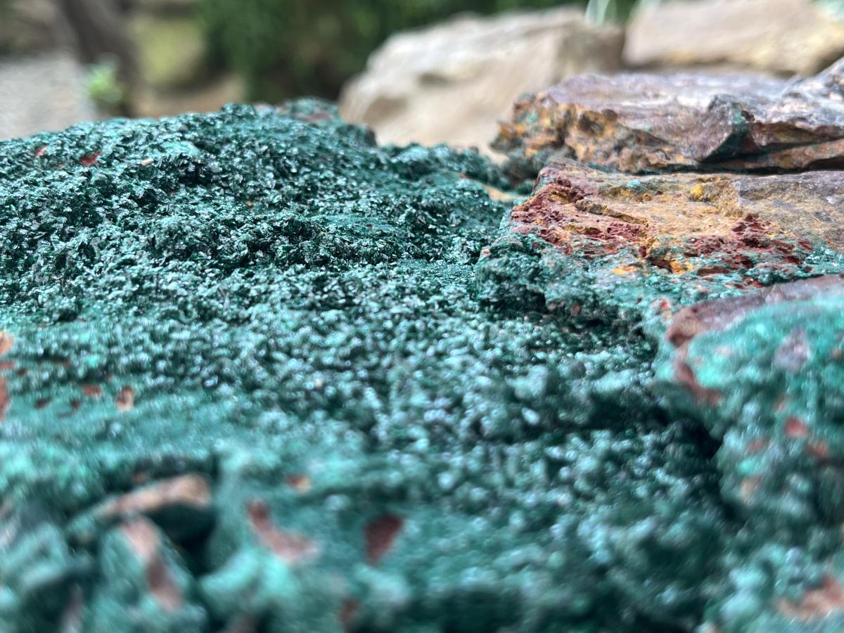 Natural Crystalline Malachite Plate Cabinet Specimen x 1 From Kolwezi, Congo