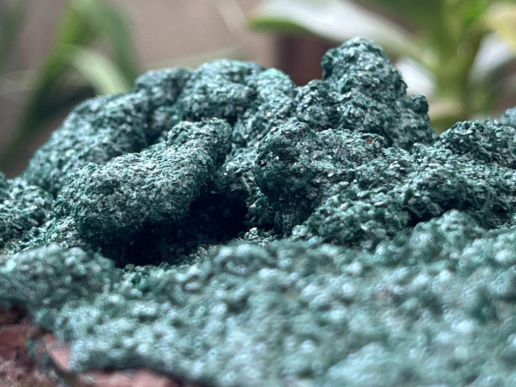 Natural Crystalline Malachite Plate Cabinet Specimen x 1 From Kolwezi, Congo