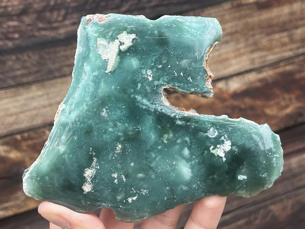 Polished Mtorolite Emerald Chrysoprase Plate Specimen x 1 From Mutorashanga, Zimbabwe