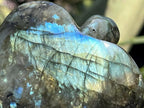 Hand Made Blue Flash Labradorite Angel Sculpture x 1 From Madagascar
