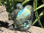 Hand Made Blue Flash Labradorite Angel Sculpture x 1 From Madagascar