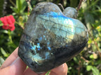 Hand Made Blue Flash Labradorite Angel Sculpture x 1 From Madagascar