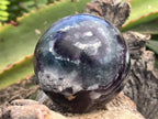 Polished Watermelon Fluorite Sphere x 1 From Uis, Namibia
