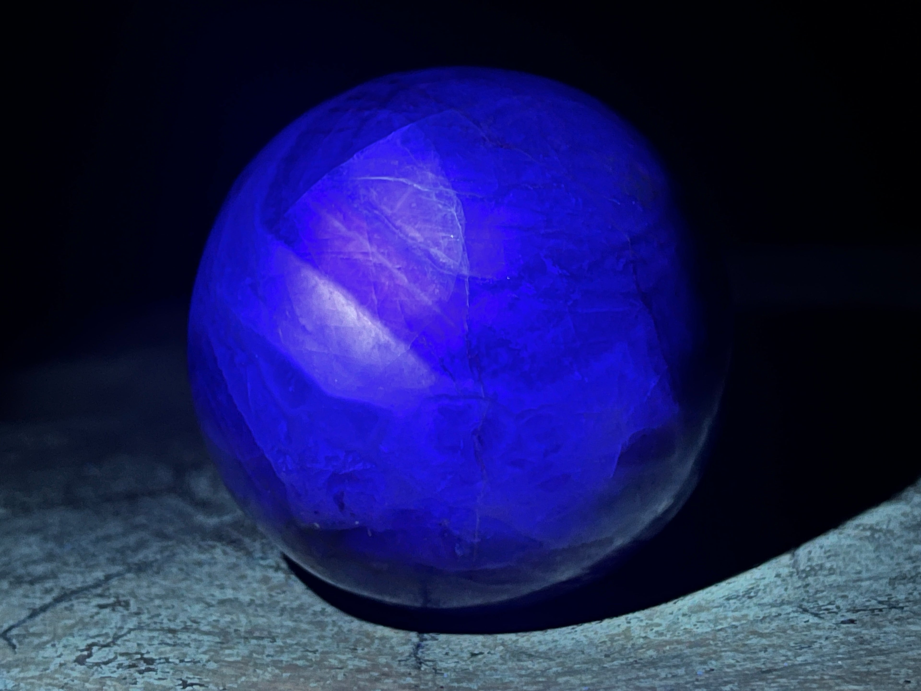 Polished Watermelon Fluorite Sphere x 1 From Uis, Namibia