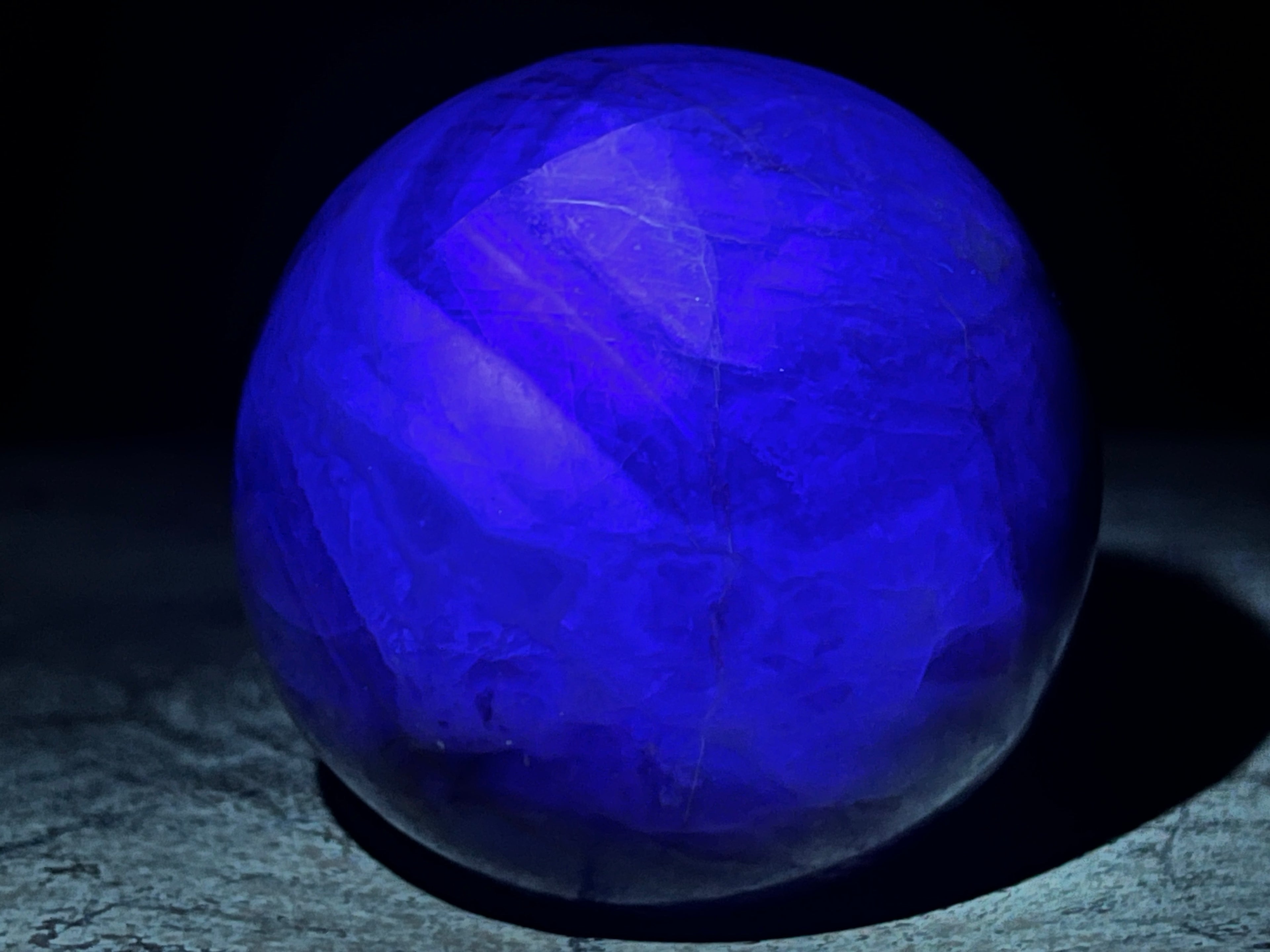 Polished Watermelon Fluorite Sphere x 1 From Uis, Namibia