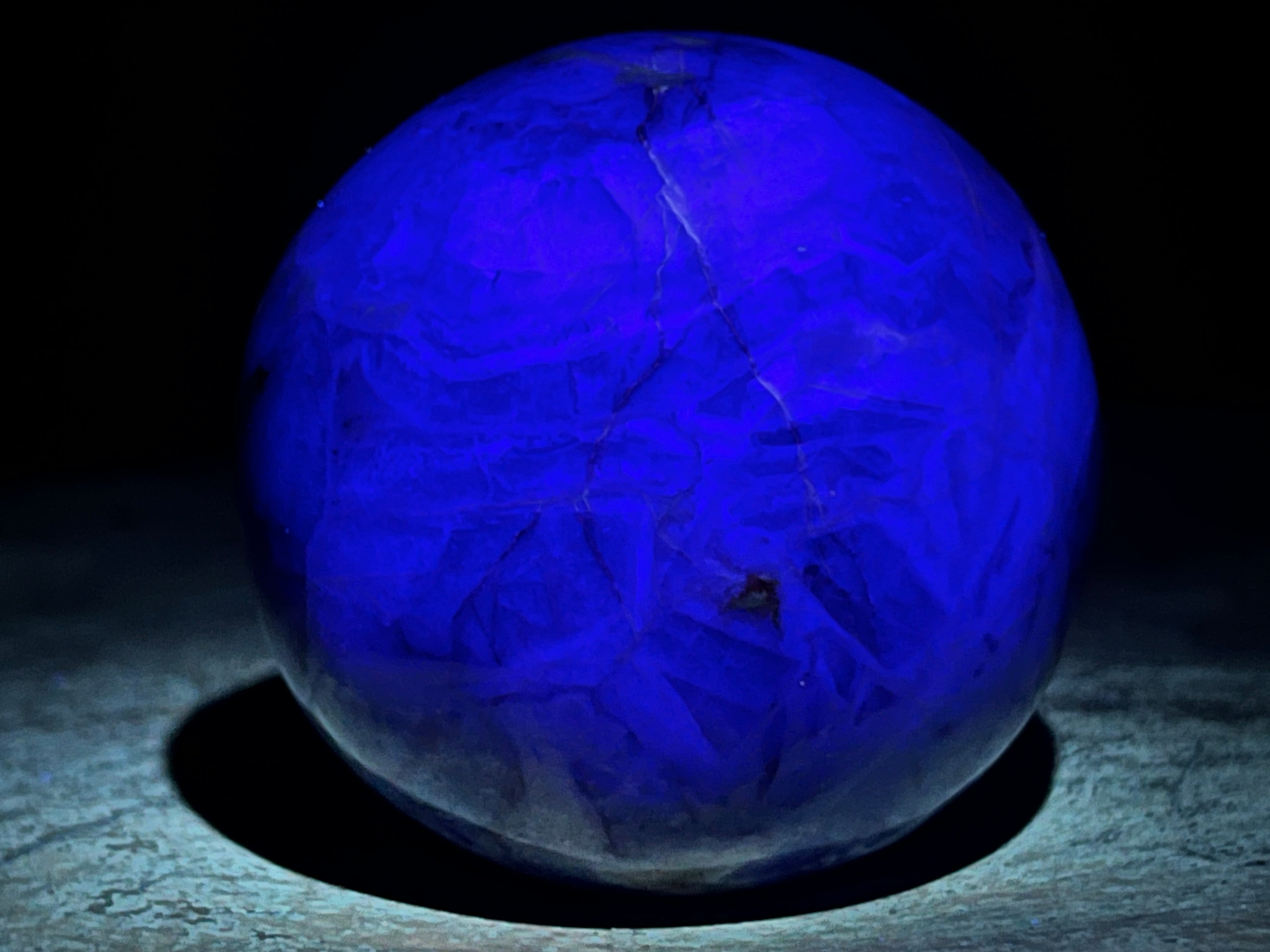 Polished Watermelon Fluorite Sphere x 1 From Uis, Namibia