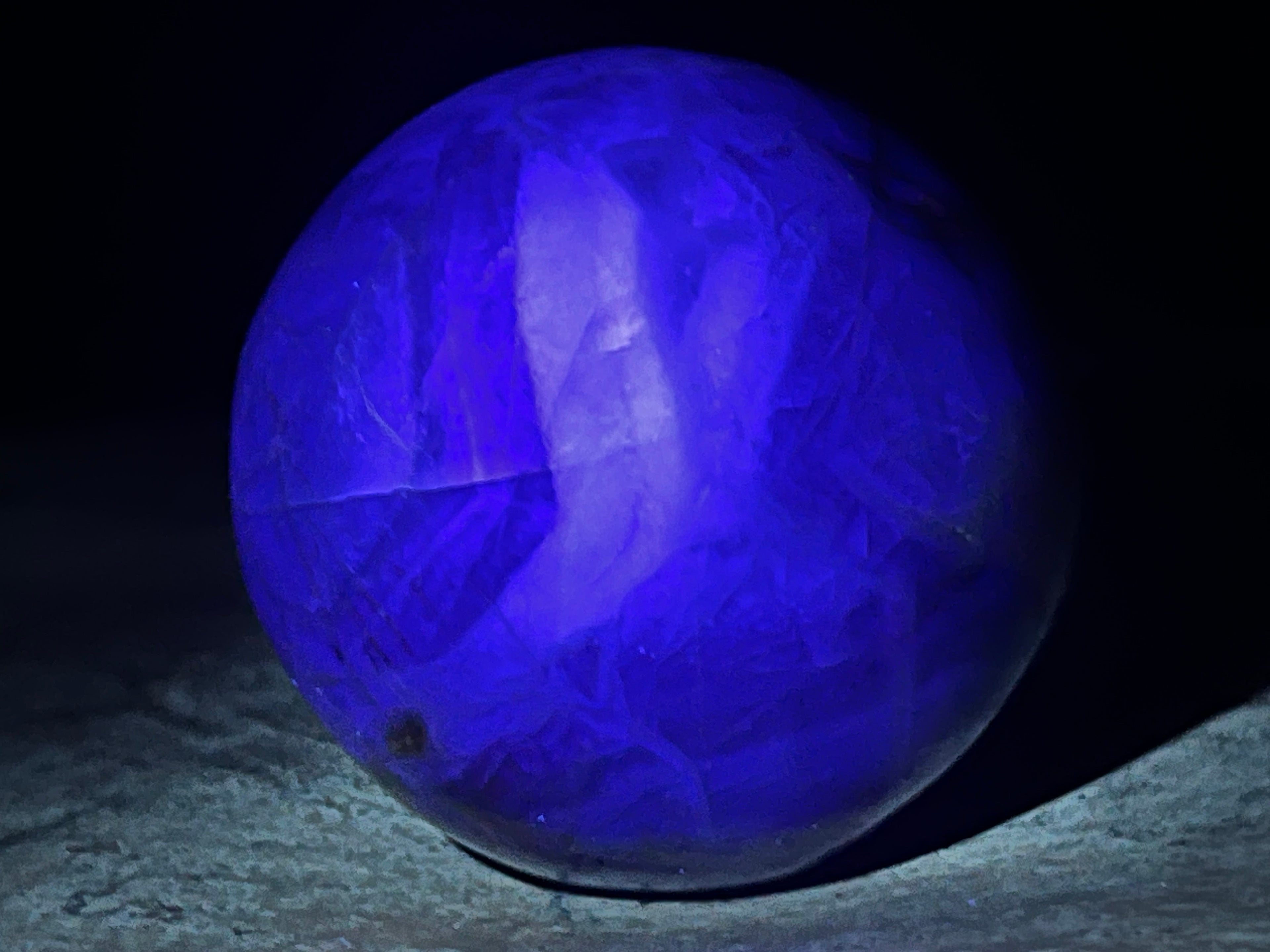 Polished Watermelon Fluorite Sphere x 1 From Uis, Namibia