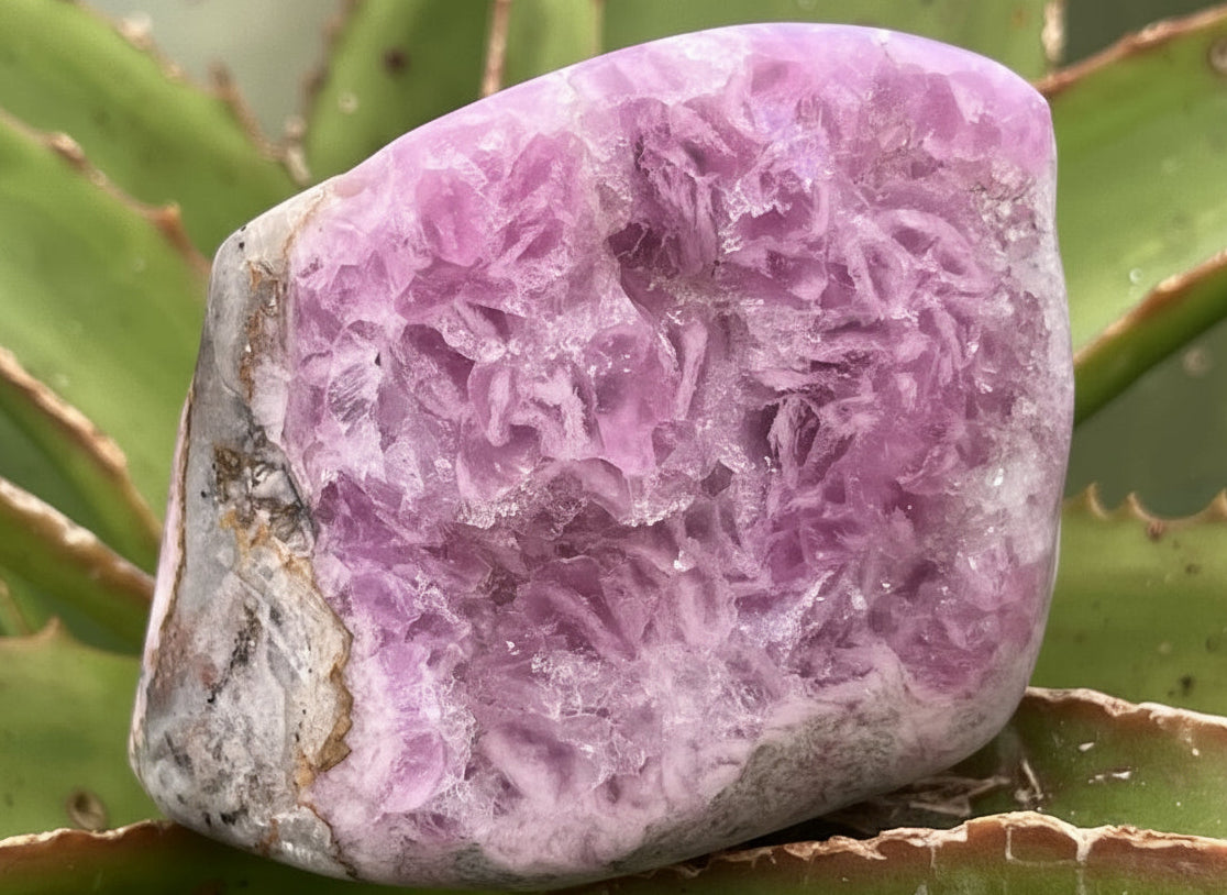 Polished Super Rare Gemmy Pink Cobaltion Calcite on Dolomite Specimen x 1 From Congo