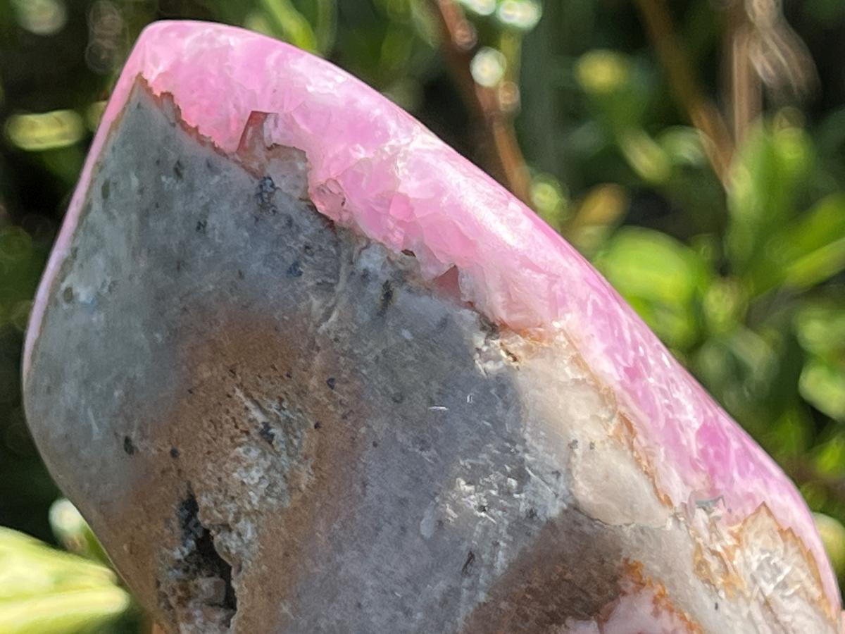 Polished Super Rare Gemmy Pink Cobaltion Calcite on Dolomite Specimen x 1 From Congo