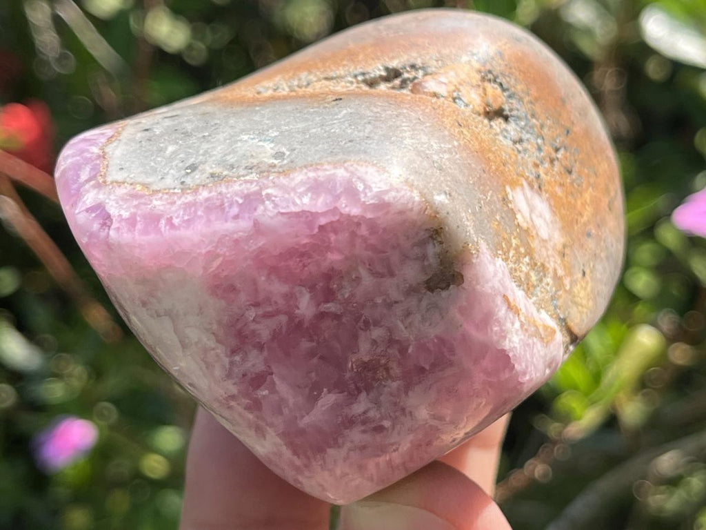 Polished Super Rare Gemmy Pink Cobaltion Calcite on Dolomite Specimen x 1 From Congo