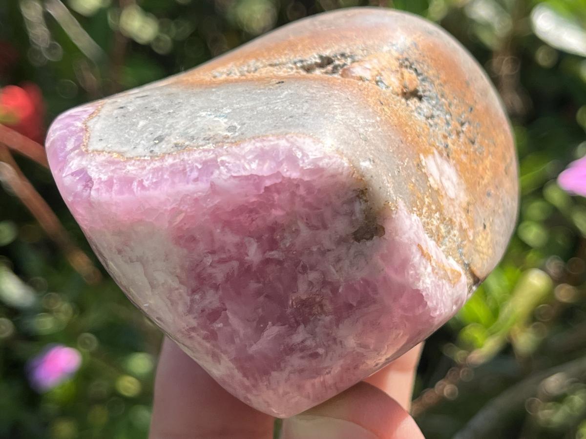 Polished Super Rare Gemmy Pink Cobaltion Calcite on Dolomite Specimen x 1 From Congo