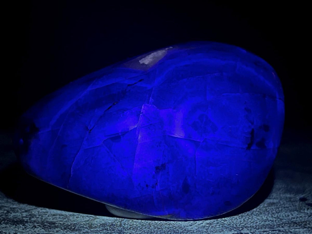 Polished Large Watermelon Fluorite Palm Stone x 1 From Uis, Namibia