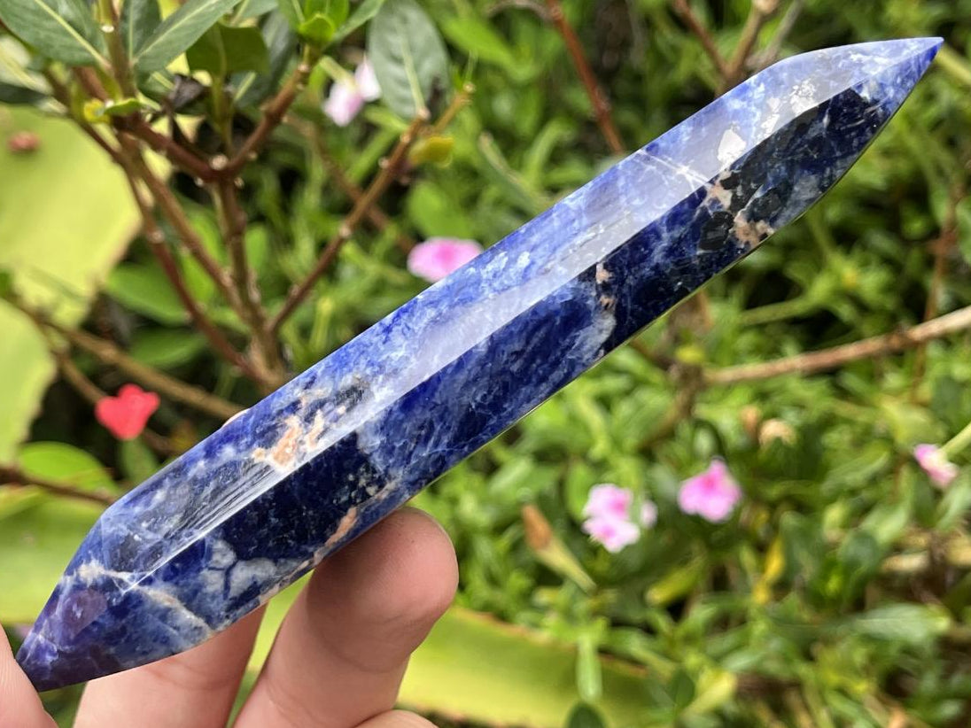 Polished Double Terminated Deep Blue Sodalite Crystal x 1 From Kunene, Namibia