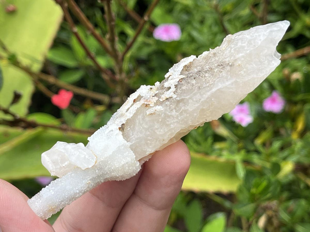 Natural and Perfect Spearhead Calcite Sceptre with a Drusy Quartz Base x 1 From Albert's Mountain, Lesotho