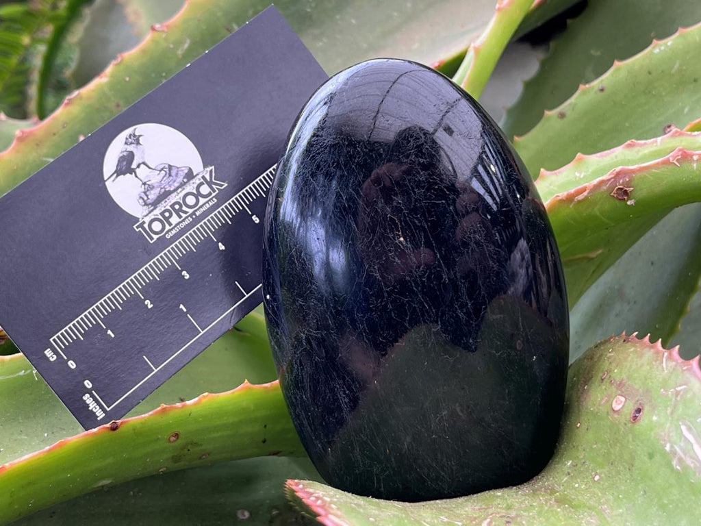 Polished Schorl Black Tourmaline Standing Free Form x 1 From Madagascar