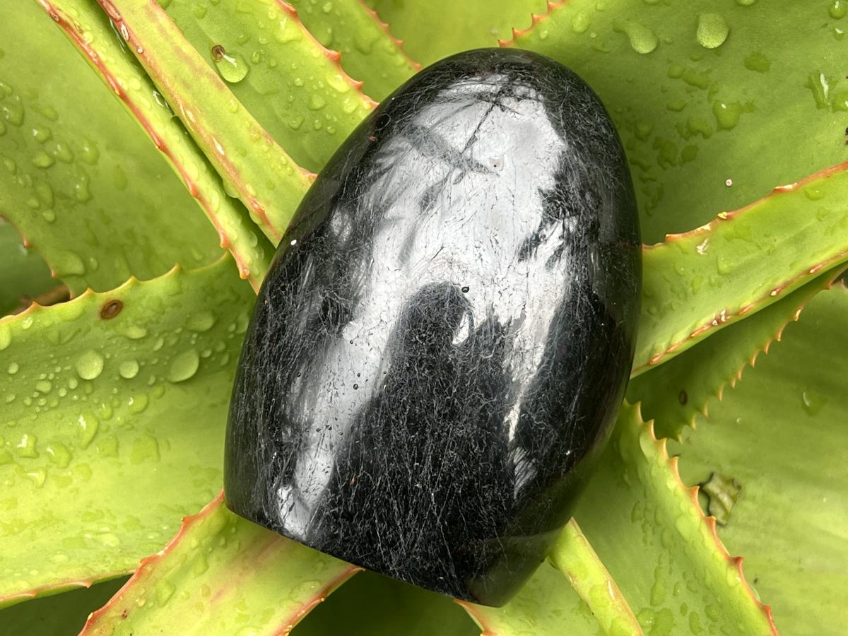 Polished Schorl Black Tourmaline Standing Free Form x 1 From Madagascar