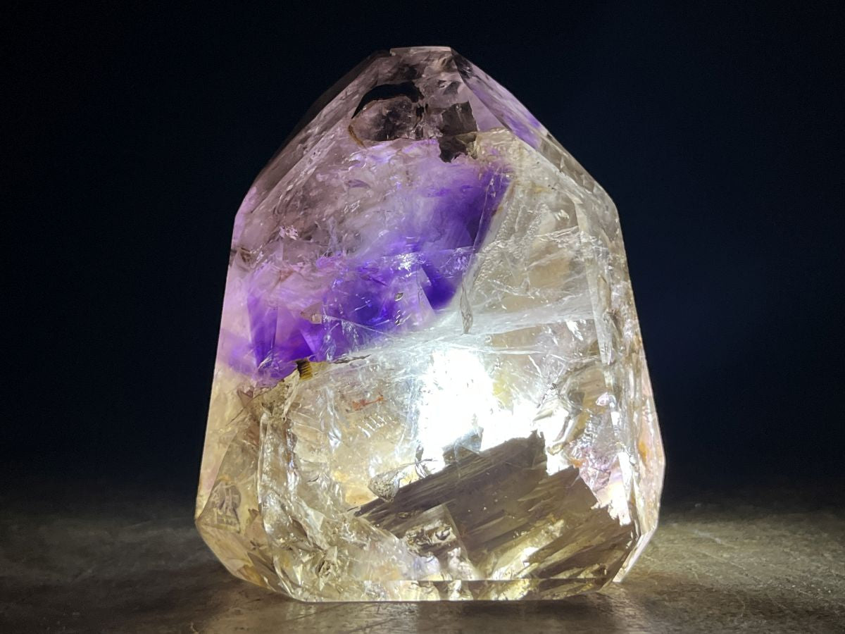 Polished Exquisite Smokey Amethyst Window Crystal x 1 From Akansobe, Madagascar