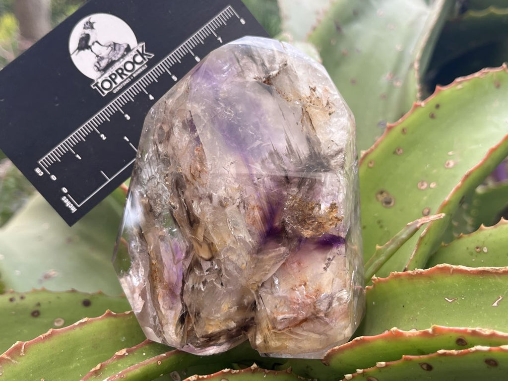 Polished Exquisite Smokey Amethyst Window Crystal x 1 From Akansobe, Madagascar