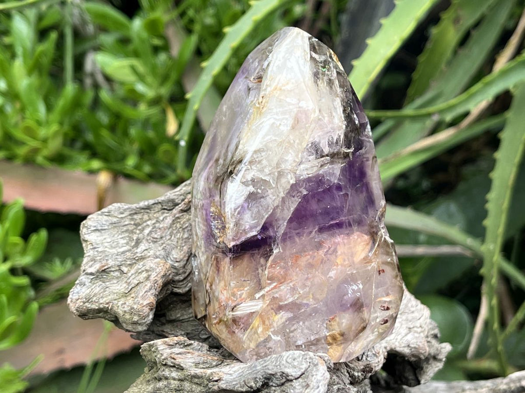 Polished Exquisite Smokey Amethyst Window Crystal x 1 From Akansobe, Madagascar