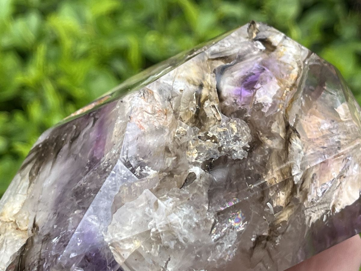 Polished Exquisite Smokey Amethyst Window Crystal x 1 From Akansobe, Madagascar