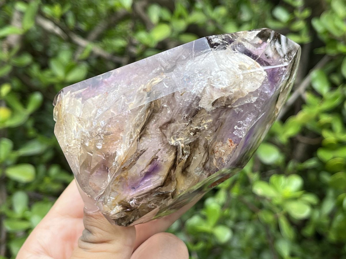 Polished Exquisite Smokey Amethyst Window Crystal x 1 From Akansobe, Madagascar