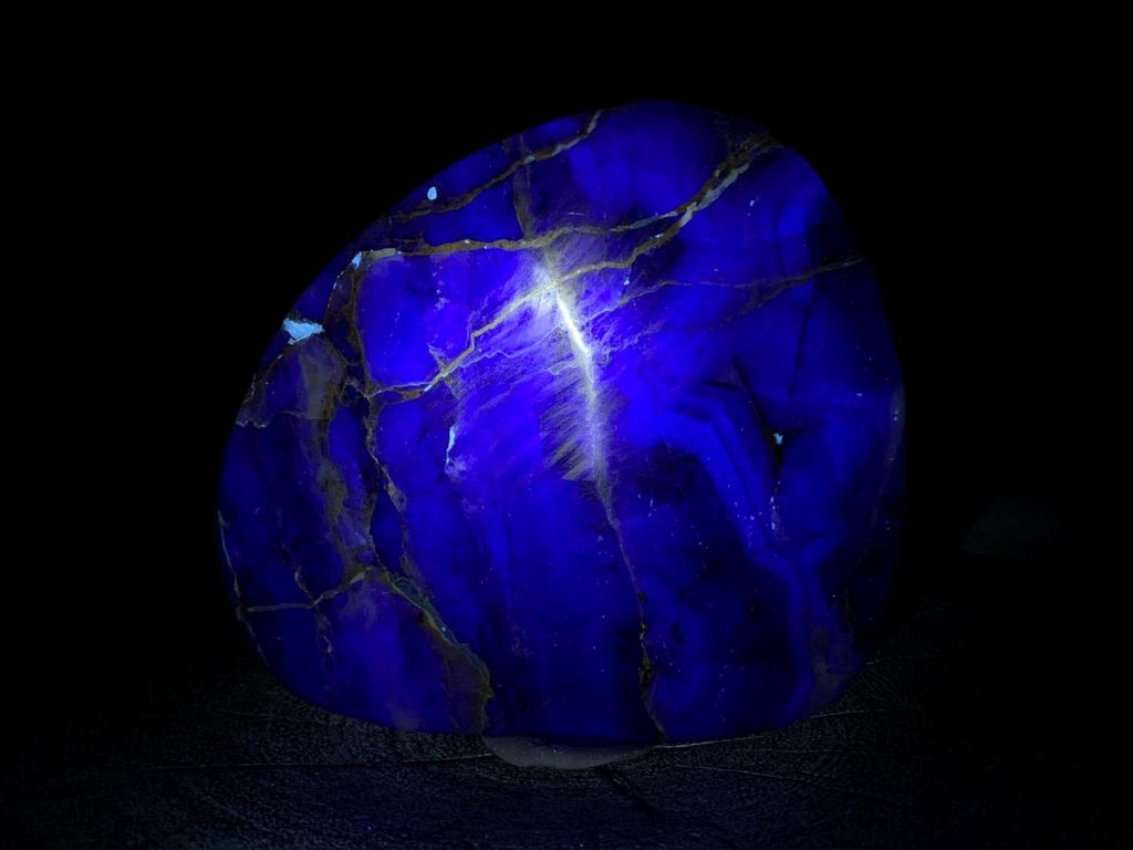 Polished Thinly Cut and Translucent Watermelon Fluorite Slice x 1 From Uis, Namibia